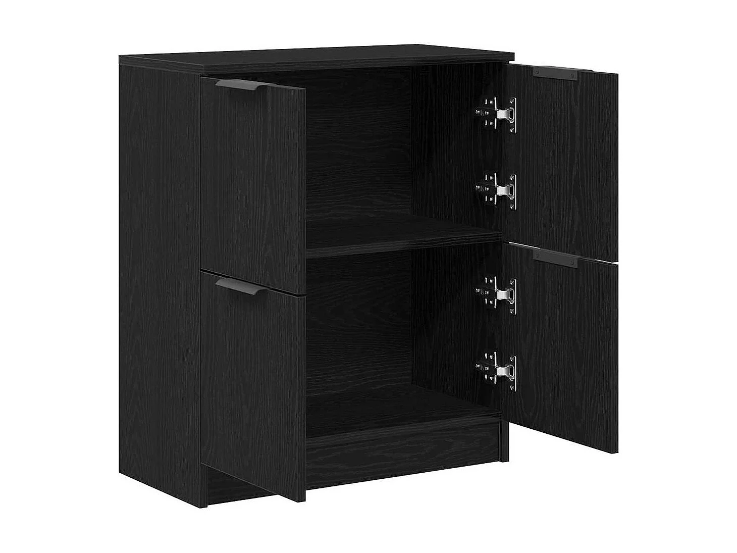 Dressoir van zwart eikenhout - 60 x 30 x 70 cm - Gemaakt van bewerkt hout