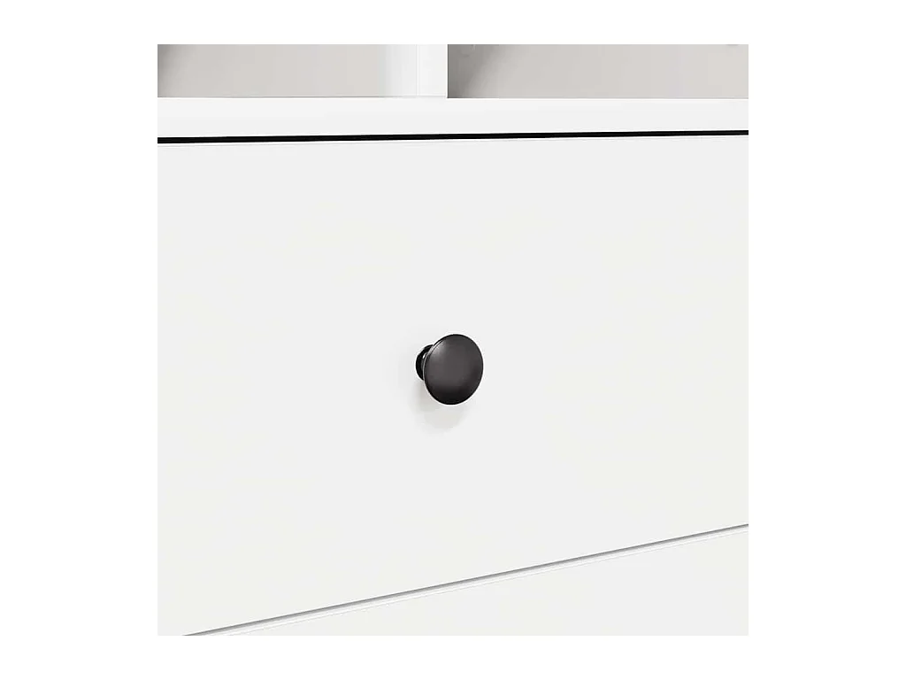 Bureau en bois reconstitué blanc avec rangement