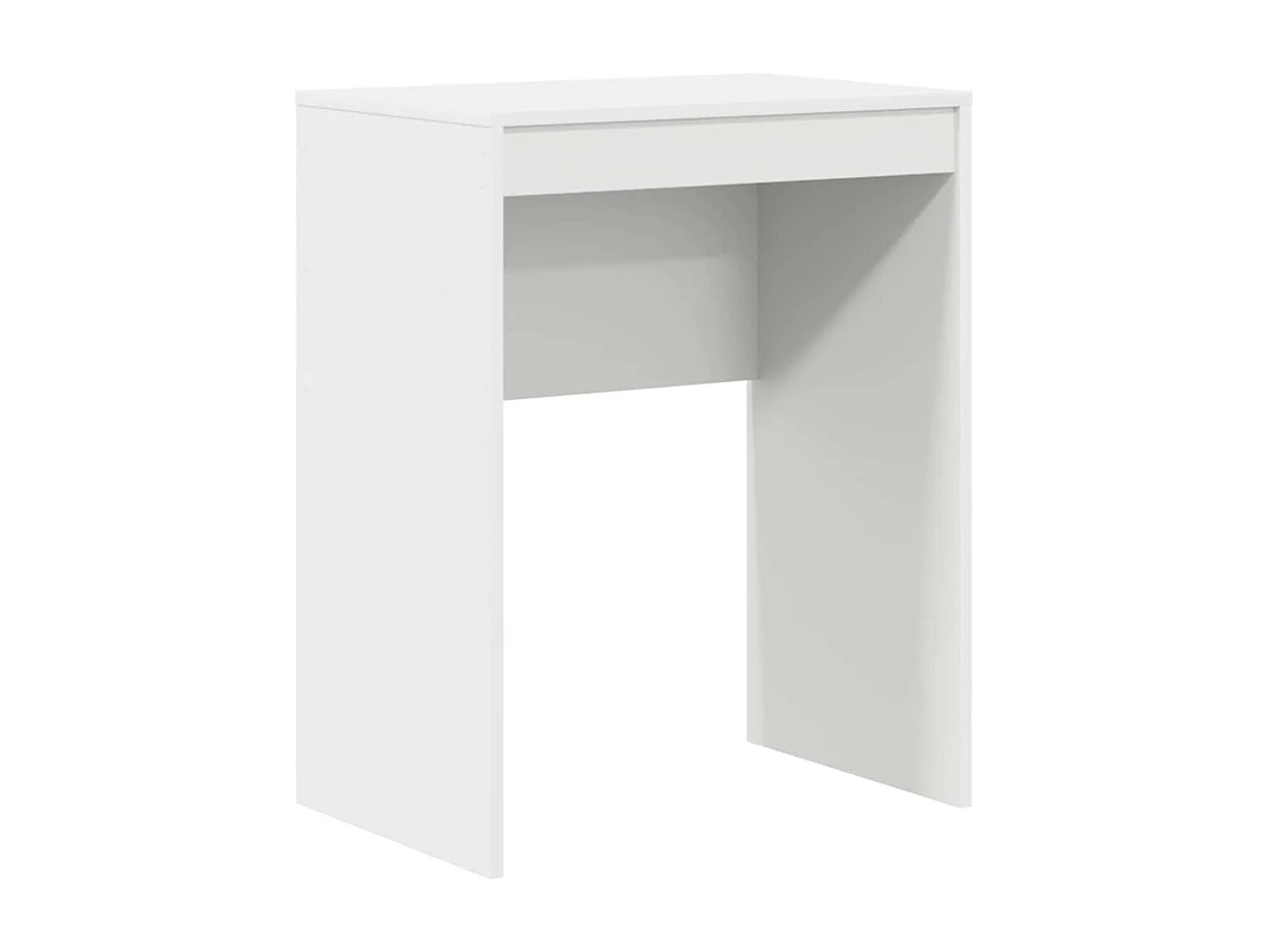 Scrivania in legno ricostruito bianco con contenitore