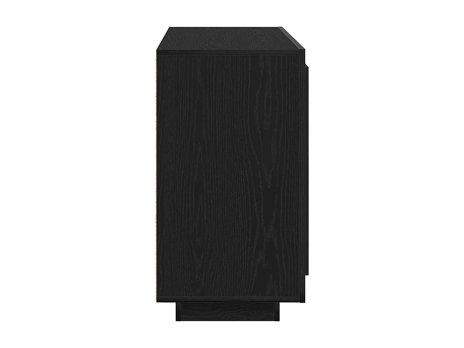 Buffet Noir Chêne 80x40x75 cm Bois d'ingénierie