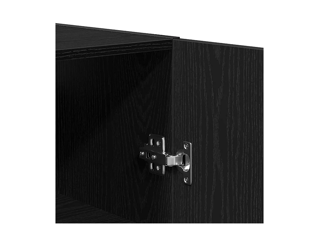 Mobili in rovere nero a 2 pezzi 69,5x34x180 cm in legno composito