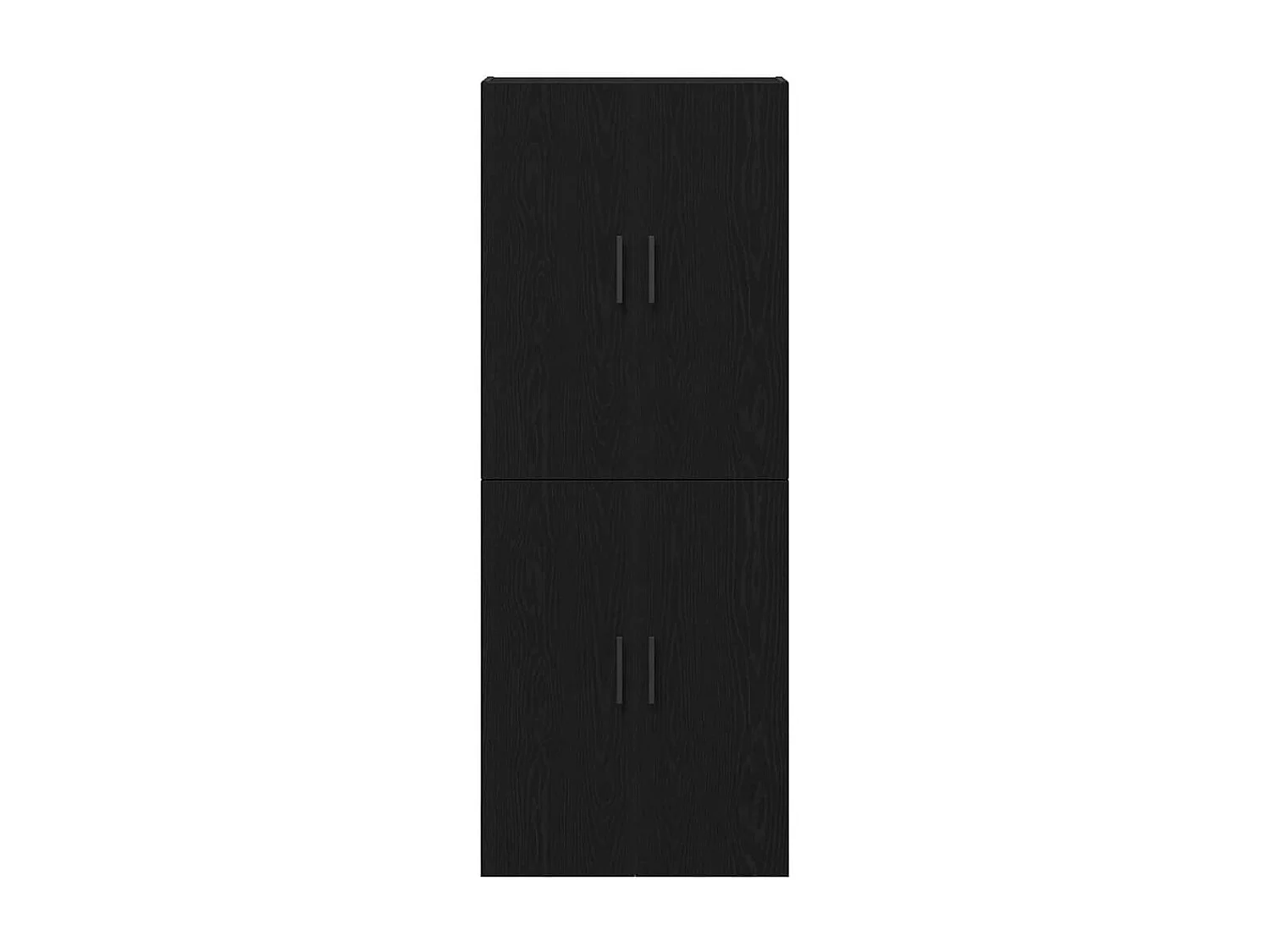 2-delige zwarte eikenhouten kasten 69,5x34x180 cm gemaakt van composiet hout