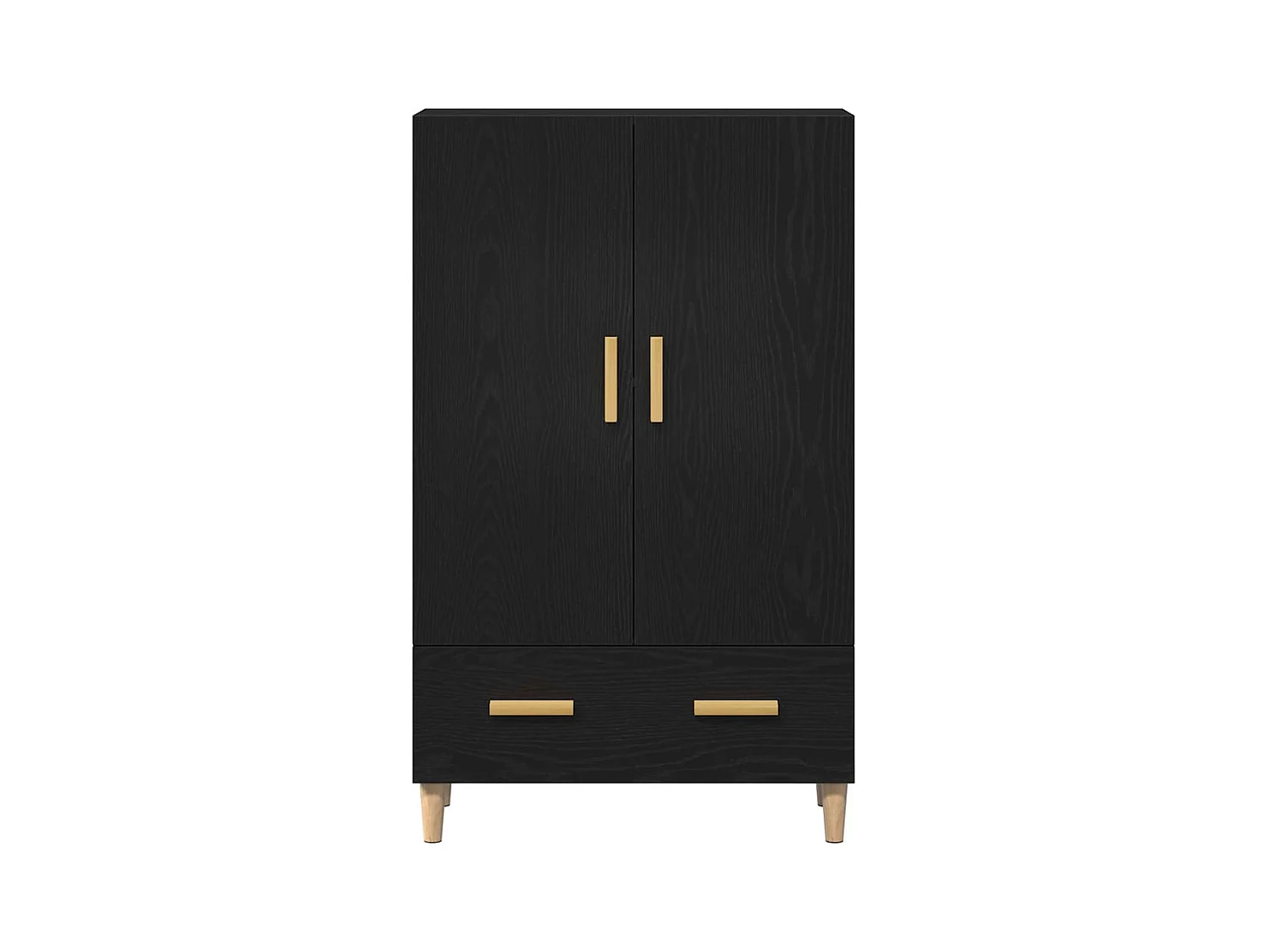 Highboard en Chêne Noir, 70x31x115 cm, Fabriqué en Bois d'ingénierie