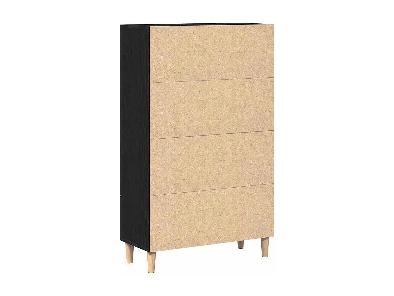 Aparador alto de roble negro, 70 x 31 x 115 cm, fabricado en madera de ingeniería