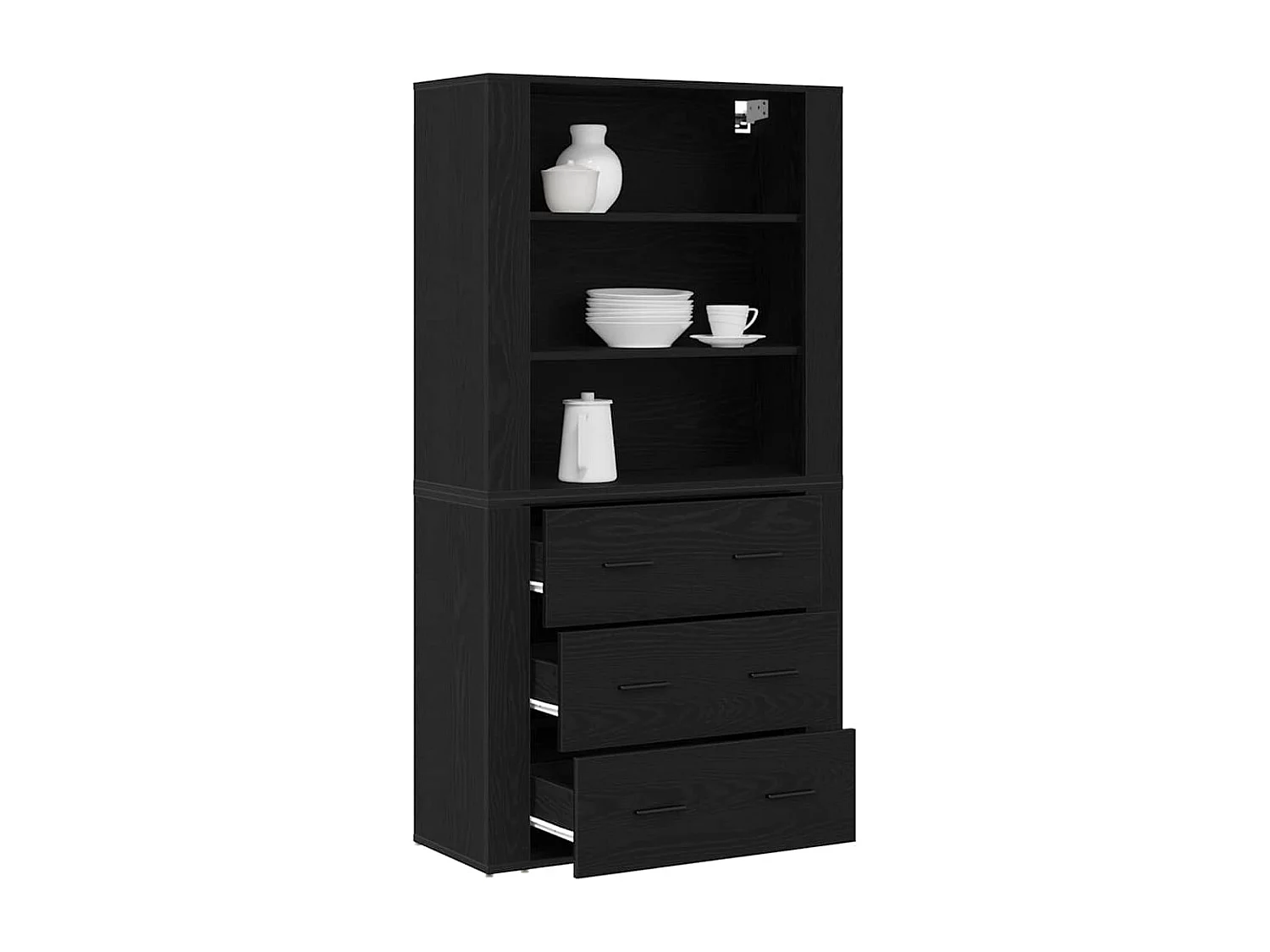 Highboard Chêne Noir Bois d'ingénierie