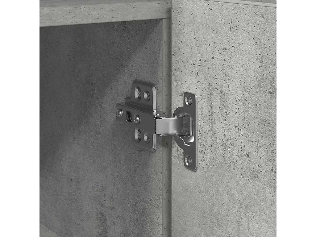 Buffet Gris Béton Bois Reconstitué 116 x 30 x 75 cm Rectangulaire