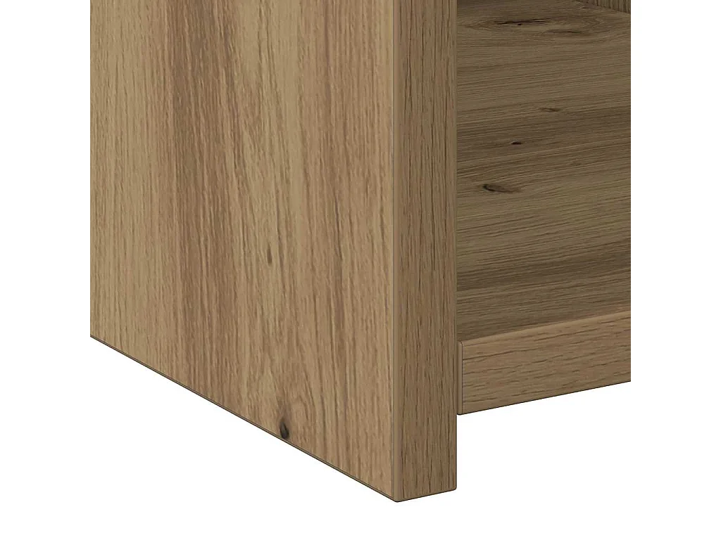 Hohes Artisan-Sideboard aus Eichenholz 30x42,5x185 cm Spanplatte