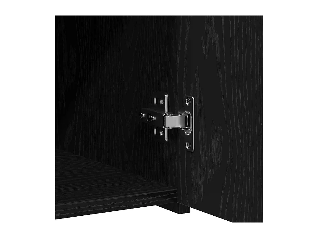 Buffet Noir Chêne 30x42,5x93 cm Bois aggloméré