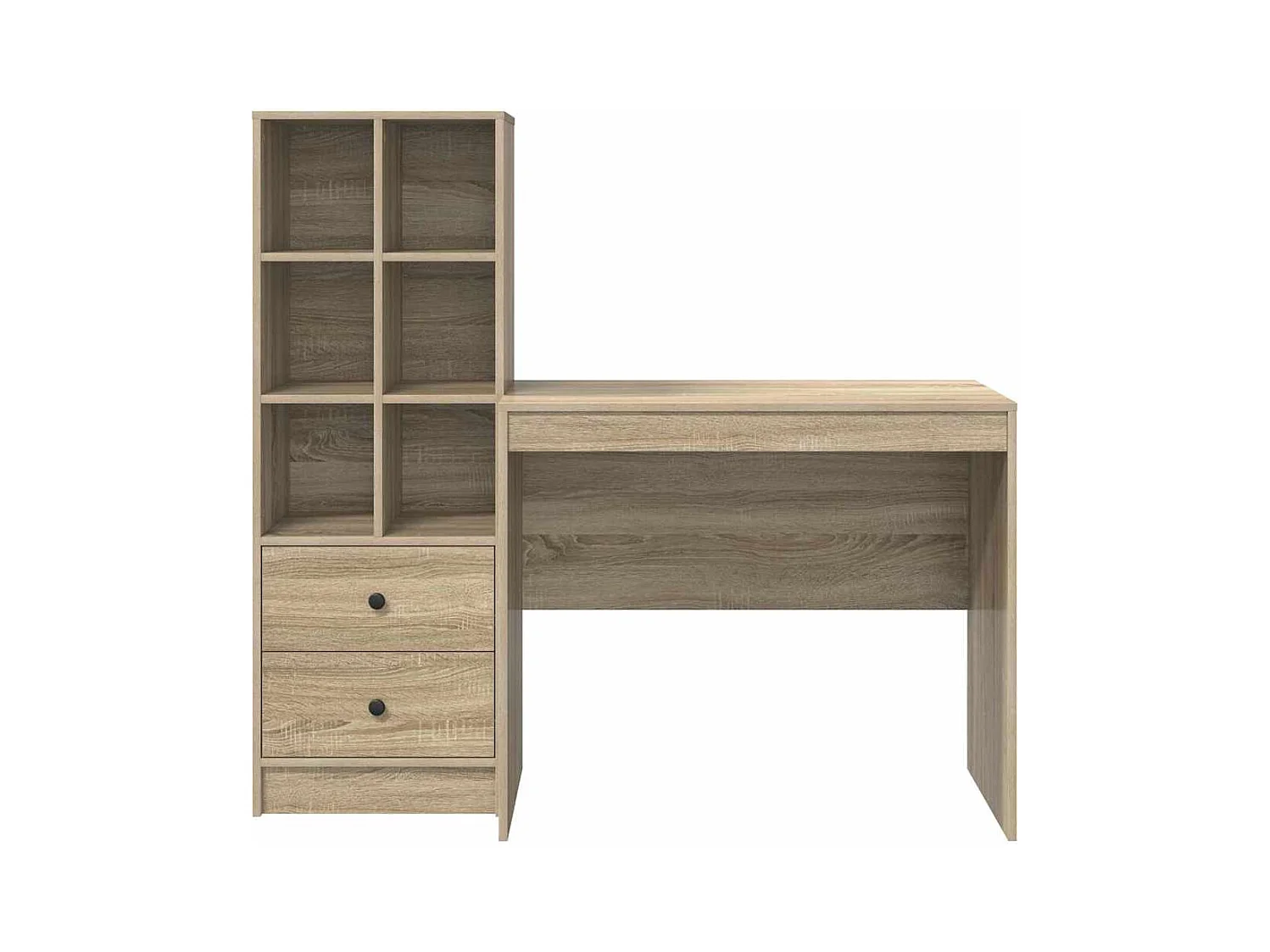 Schreibtisch mit Stauraum Sonoma Eiche Holzwerkstoff