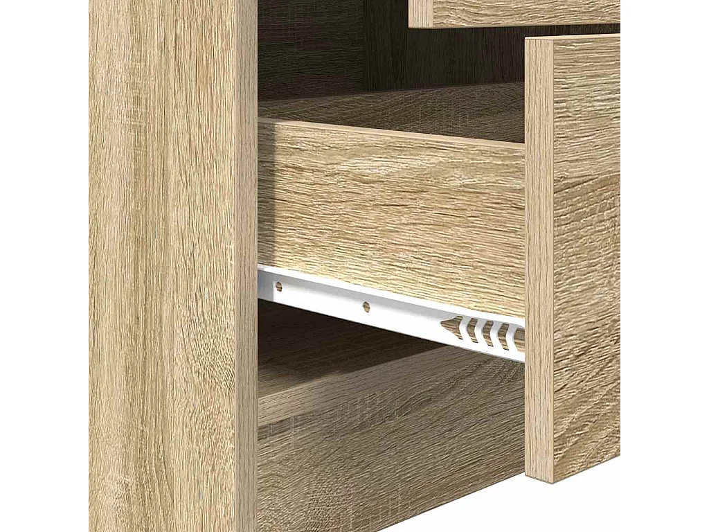 Bureau avec rangement Chêne Sonoma Bois d'ingénierie