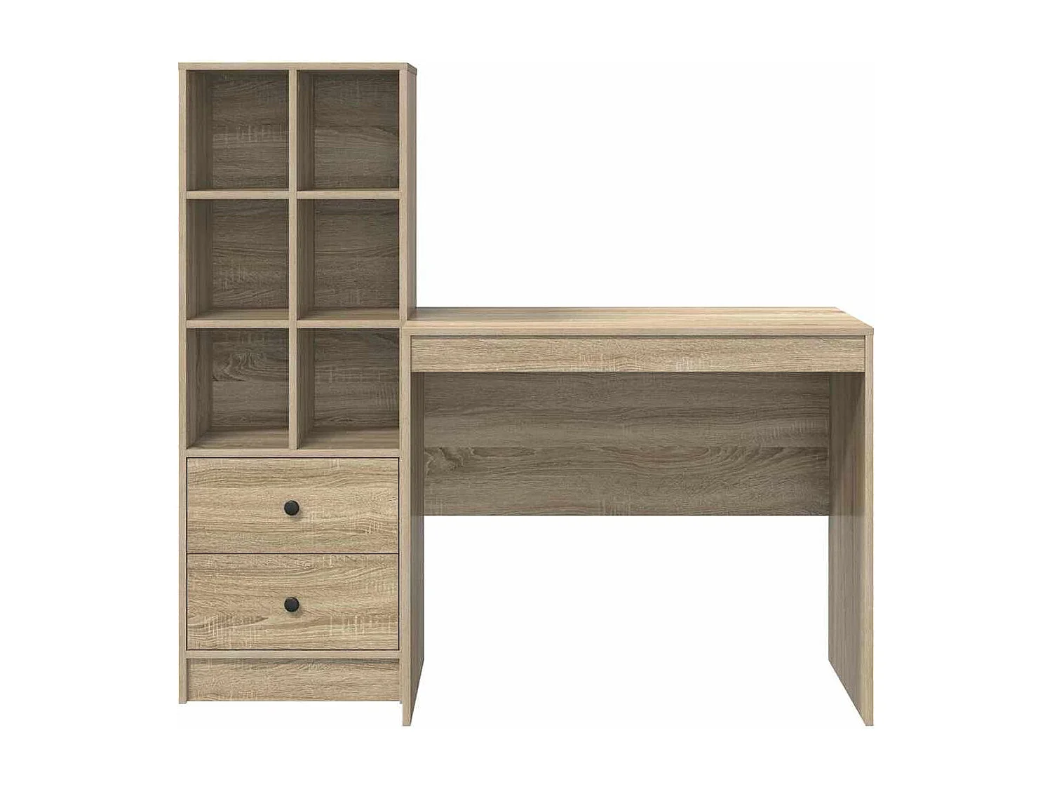 Schreibtisch mit Stauraum Sonoma Eiche Holzwerkstoff
