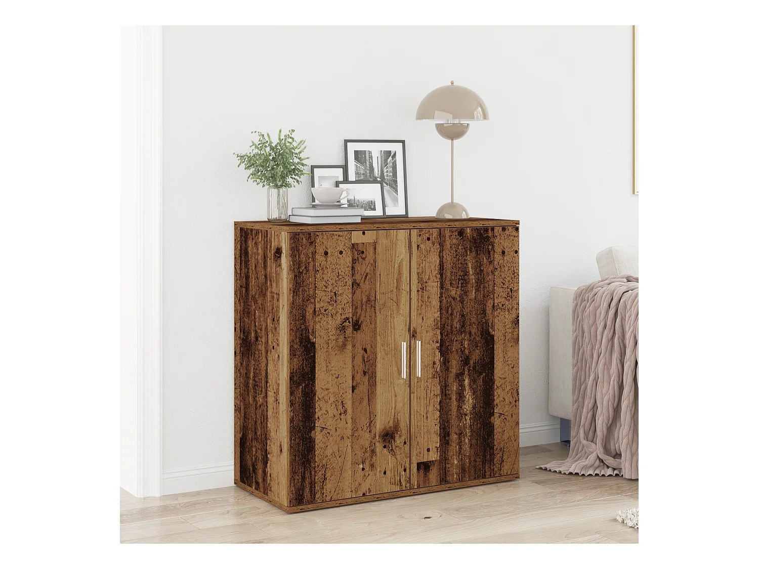 Buffet en Bois Vieilli 79x38x80 cm en Bois Ingénierie