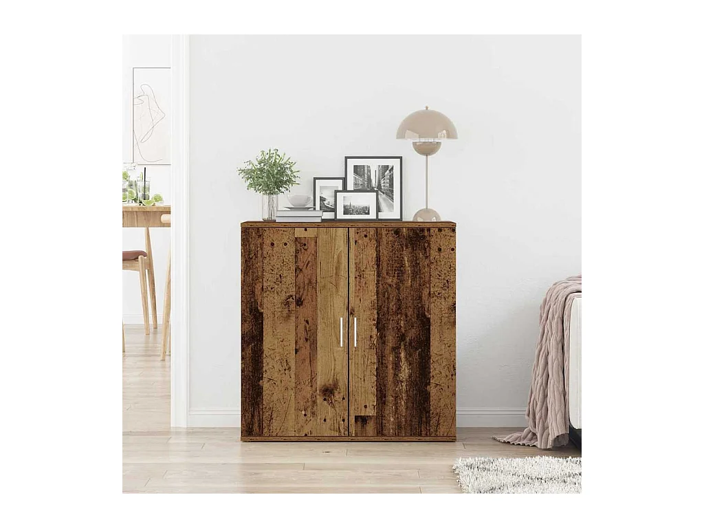 Buffet en Bois Vieilli 79x38x80 cm en Bois Ingénierie