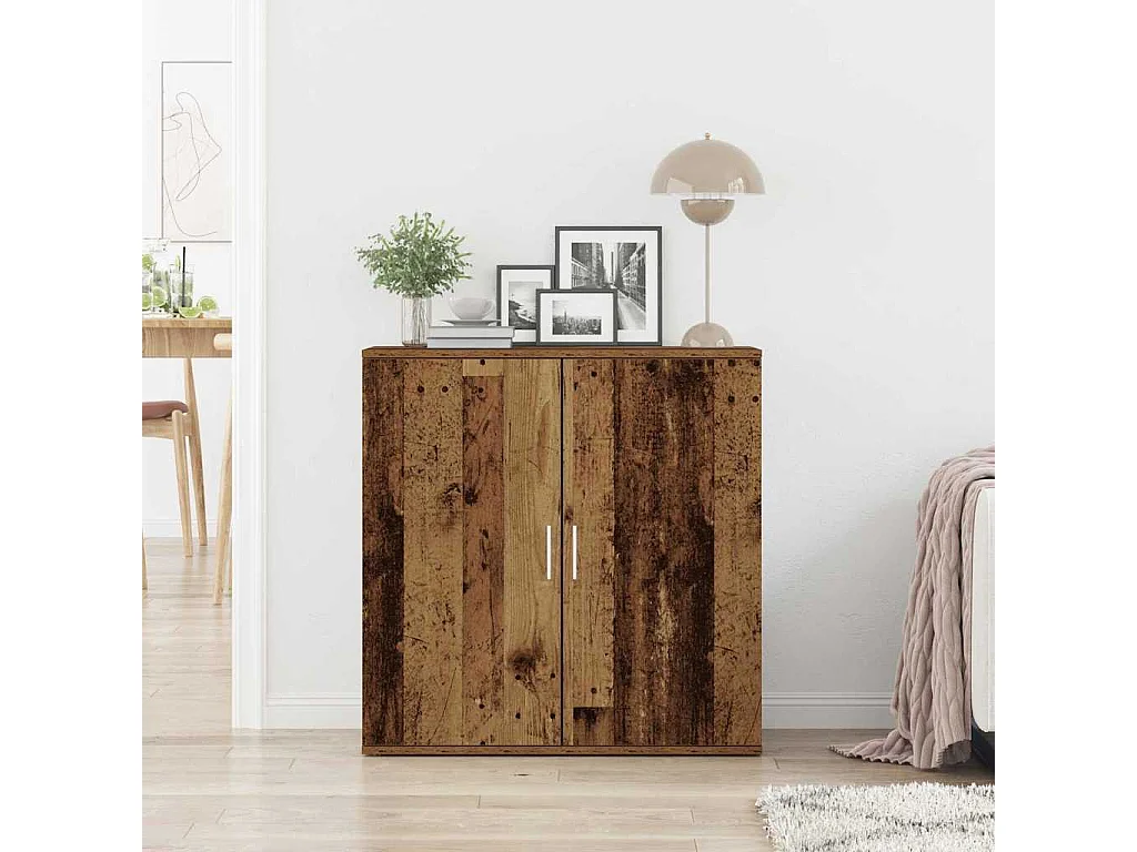 Dressoir van verouderd hout 79x38x80 cm in bewerkt hout