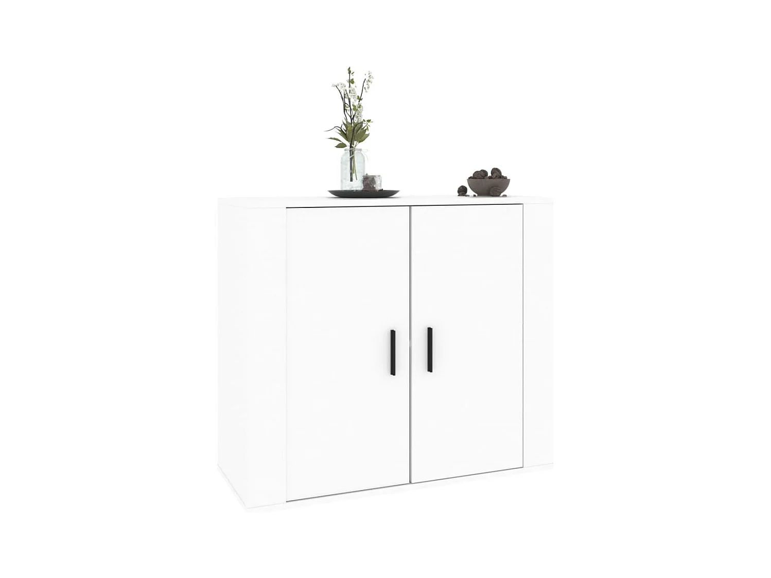 Buffet Blanc 80x33x70 cm Bois d'ingénierie