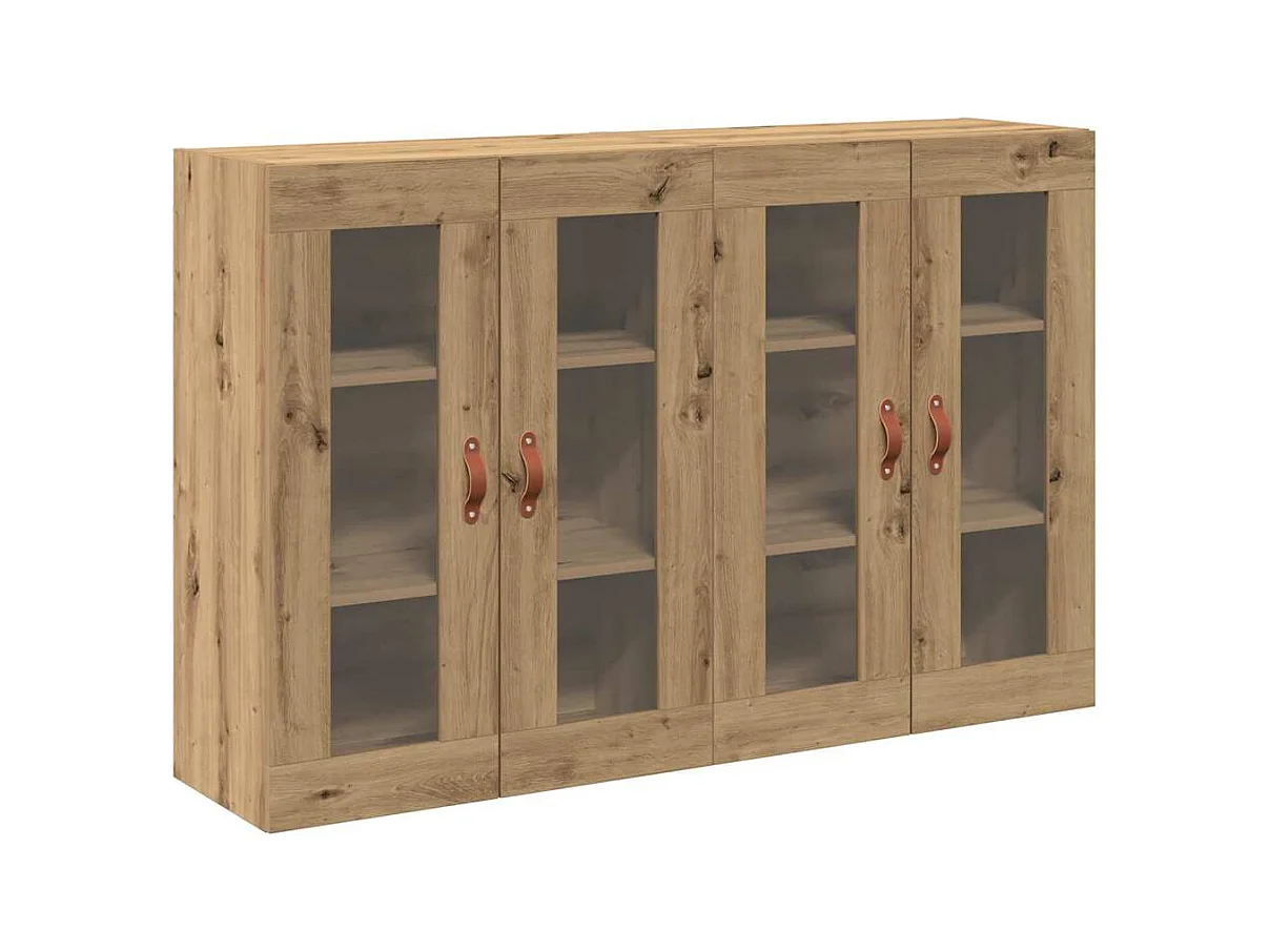 Buffets Muraux 2 pcs en Chêne Artisan 69,5 x 34 x 90 cm - Bois d'Ingénierie