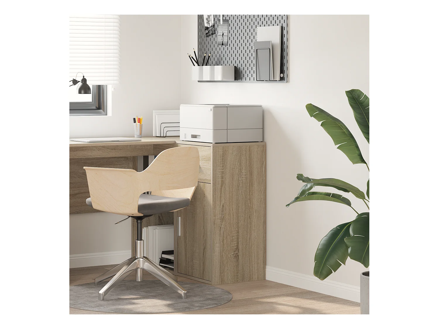 Armoire de rangement en chêne Sonoma Chêne Sonoma MDF Moyenne