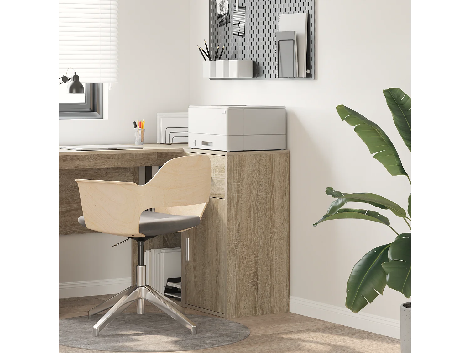 Armoire de rangement en chêne Sonoma Chêne Sonoma MDF Moyenne