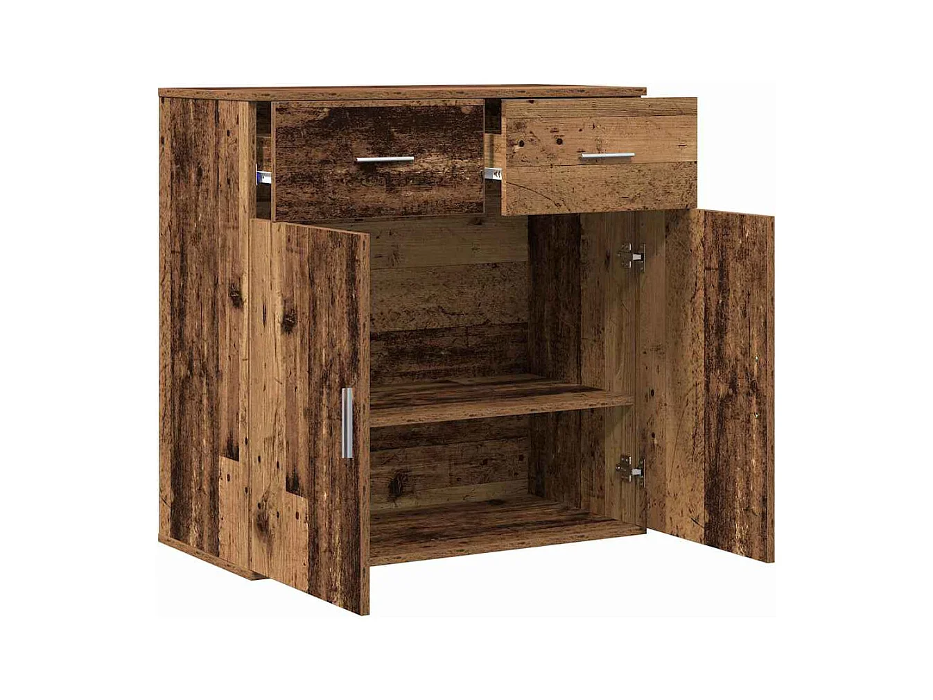 Buffet avec tiroir Vieux bois 79 x 38 x 80 cm Bois d'ingénierie