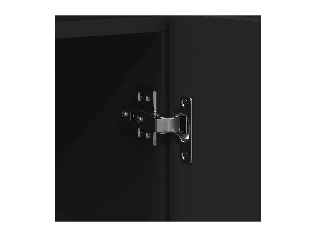 Buffet Noir Bois d'ingénierie 116 x 30 x 75 cm Buffet