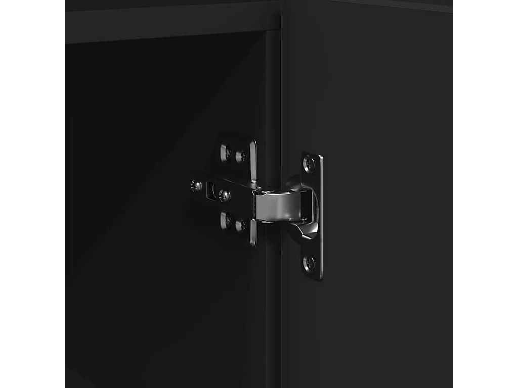 Buffet Noir Bois d'ingénierie 116 x 30 x 75 cm Buffet