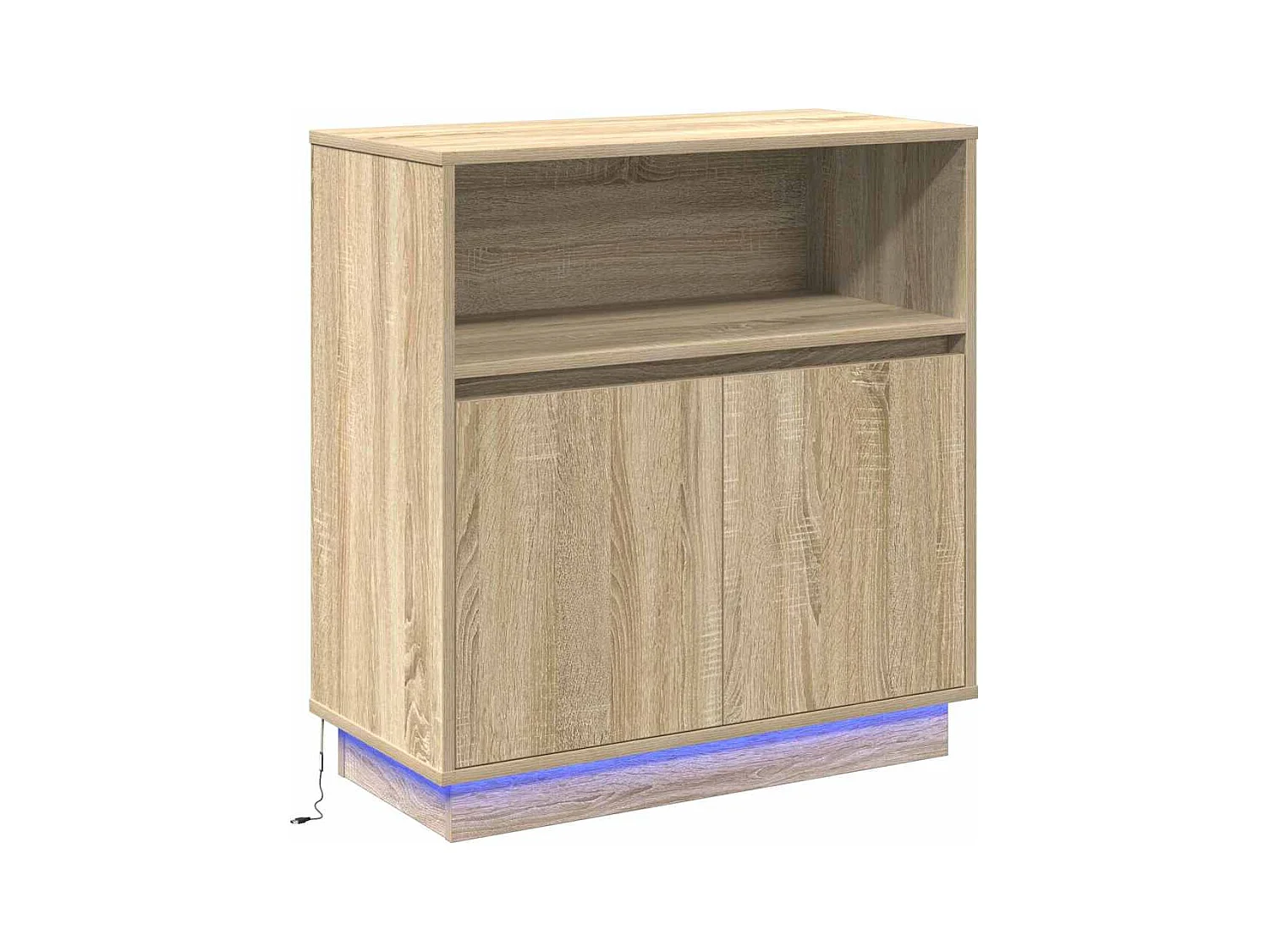 Dressoir met LED Sonoma Eiken 71x34,5x75 cm Gereconstrueerd hout