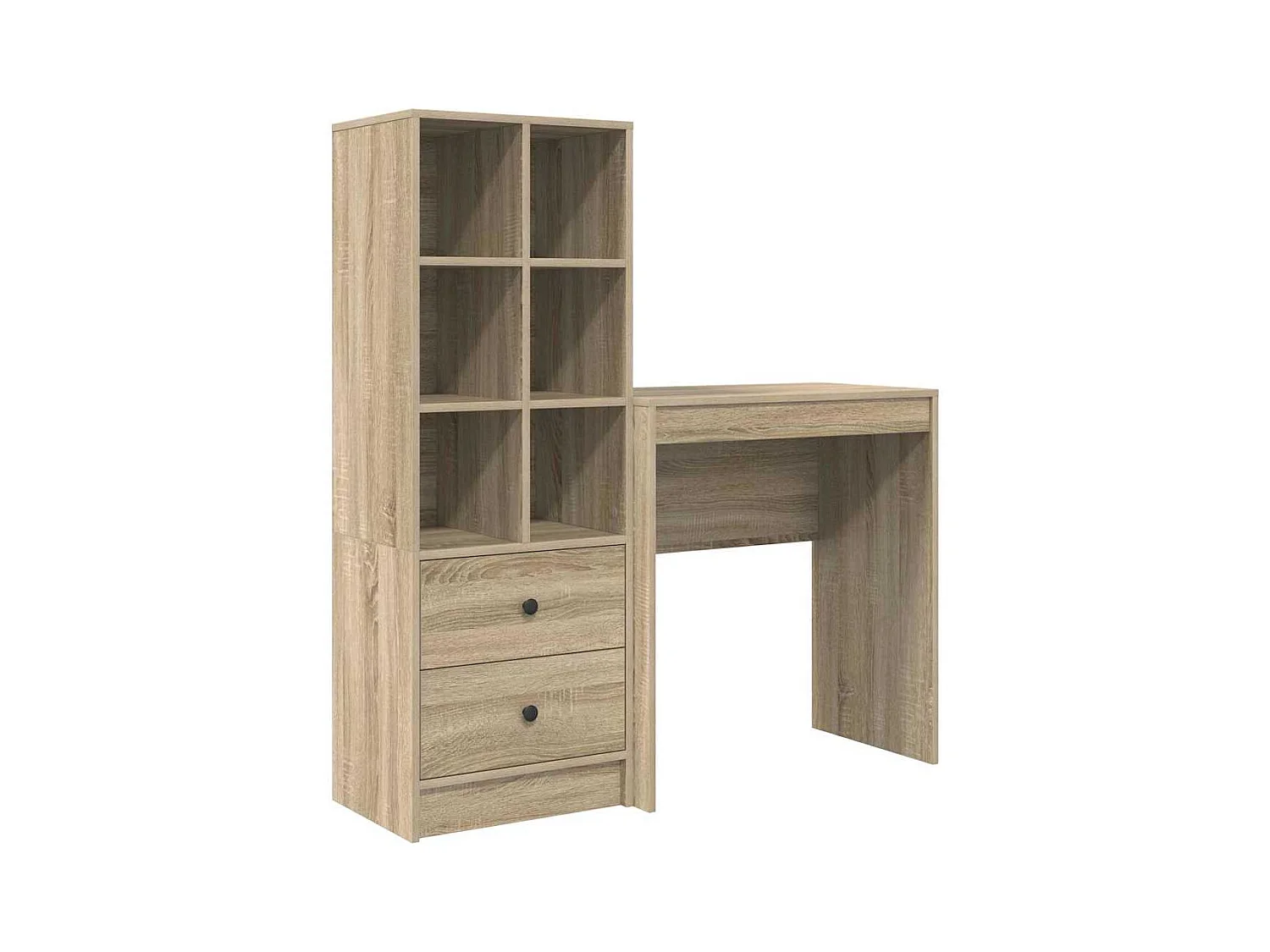 Bureau avec Rangement Chêne Sonoma Bois d'Ingénierie