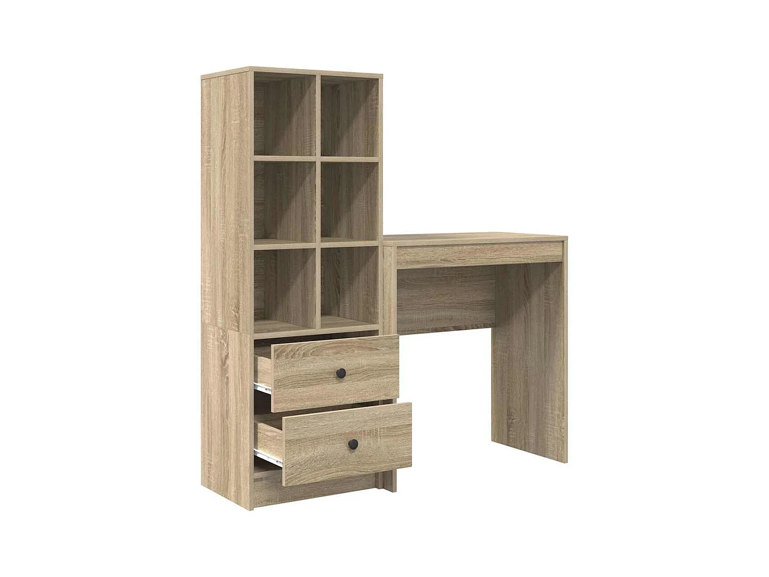Bureau avec Rangement Chêne Sonoma Bois d'Ingénierie