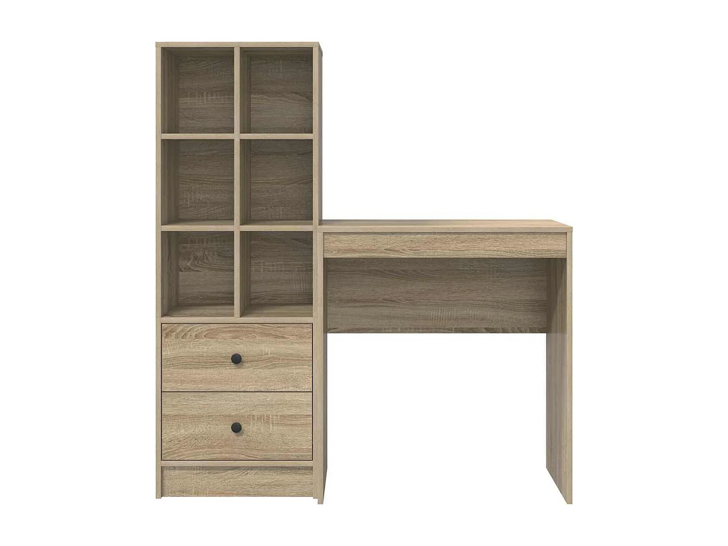Bureau avec Rangement Chêne Sonoma Bois d'Ingénierie