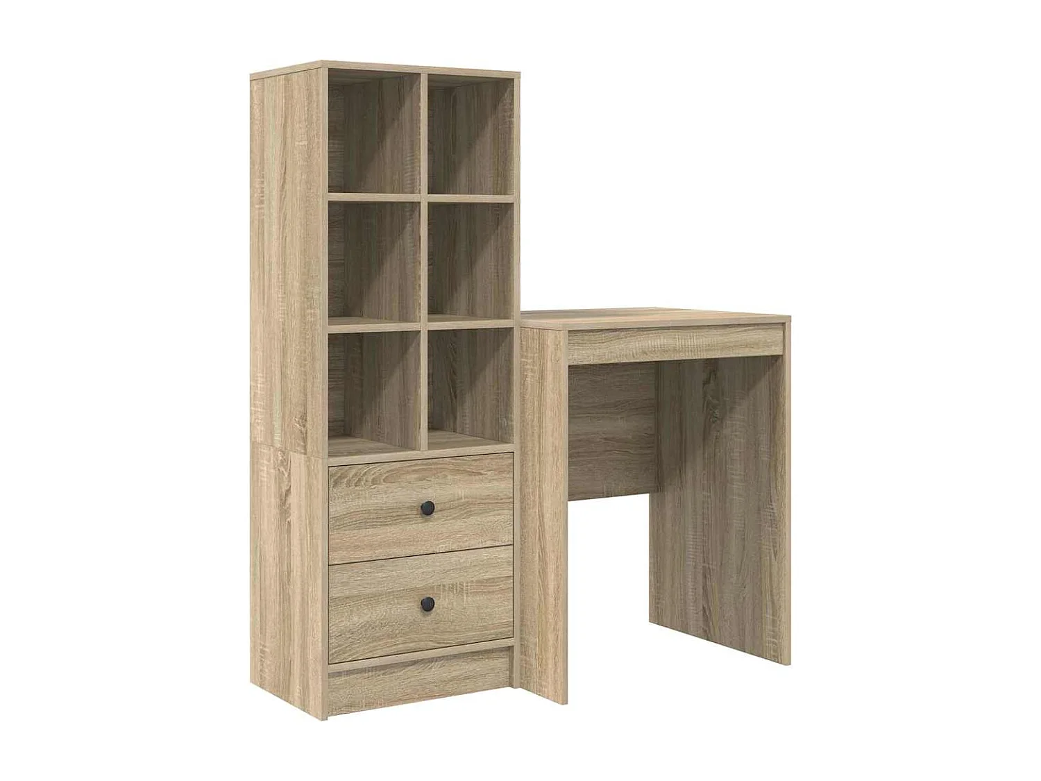 Bureau avec rangement Chêne Sonoma Bois d'ingénierie