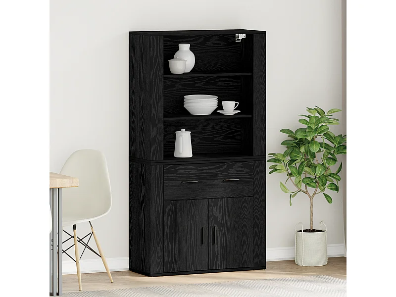 Highboard Chêne Noir Bois d'ingénierie