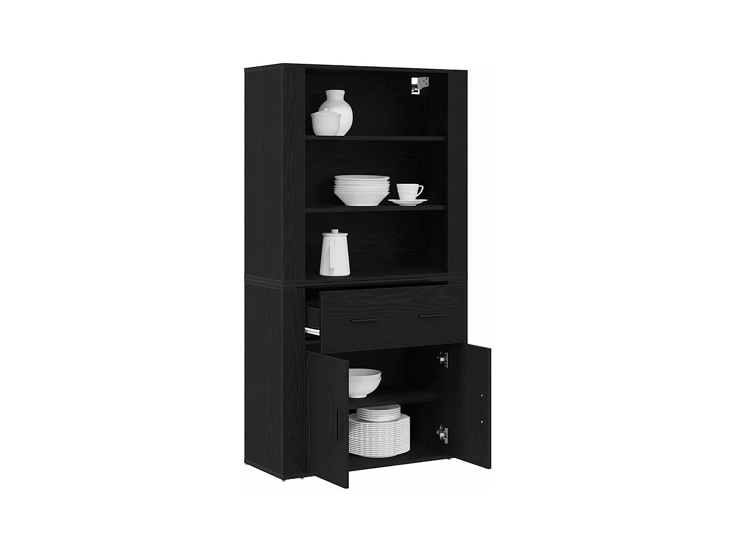 Highboard Chêne Noir Bois d'ingénierie