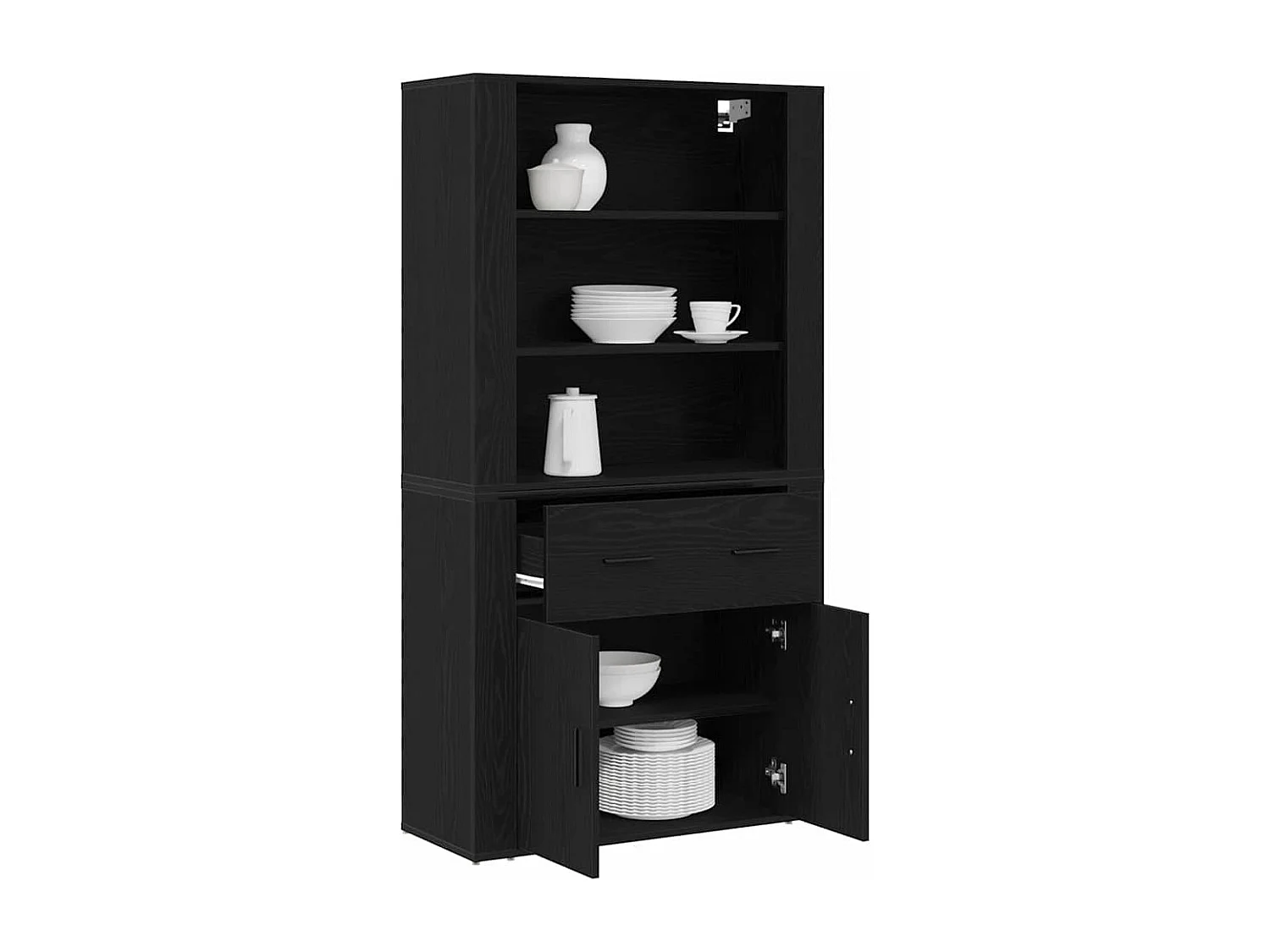 Highboard Chêne Noir Bois d'ingénierie