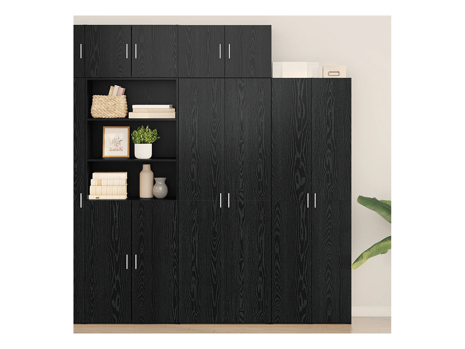 Armoire de rangement Chêne noir 70x42,5x225 cm Bois d'ingénierie