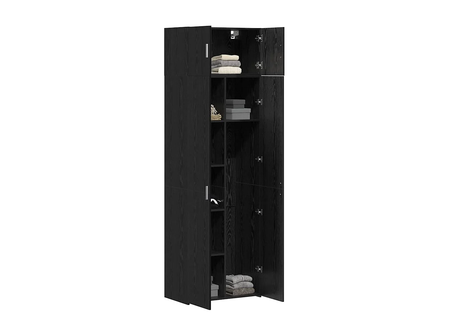 Armoire de rangement Chêne noir 70x42,5x225 cm Bois d'ingénierie