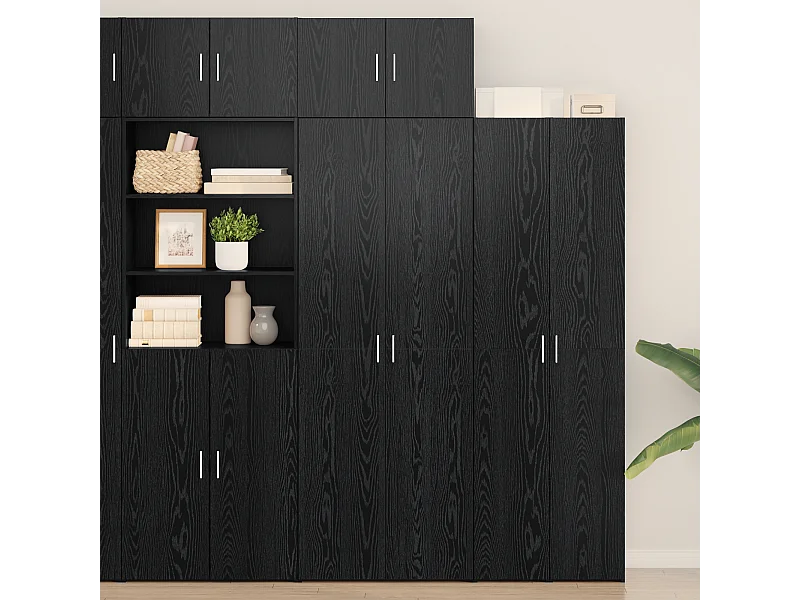 Armoire de rangement Chêne noir 70x42,5x225 cm Bois d'ingénierie