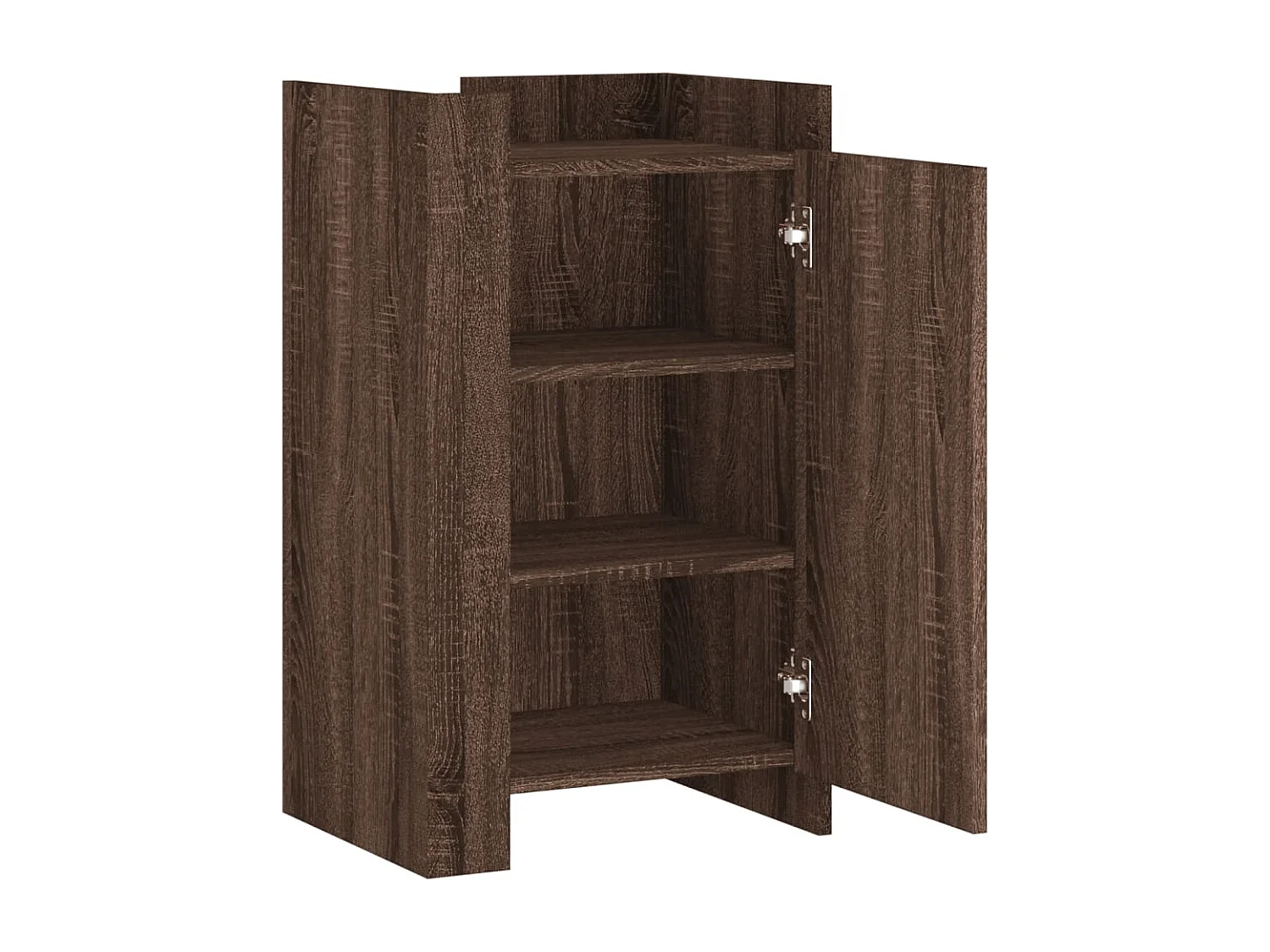 Buffet chêne marron 45x35x75 cm bois d'ingénierie