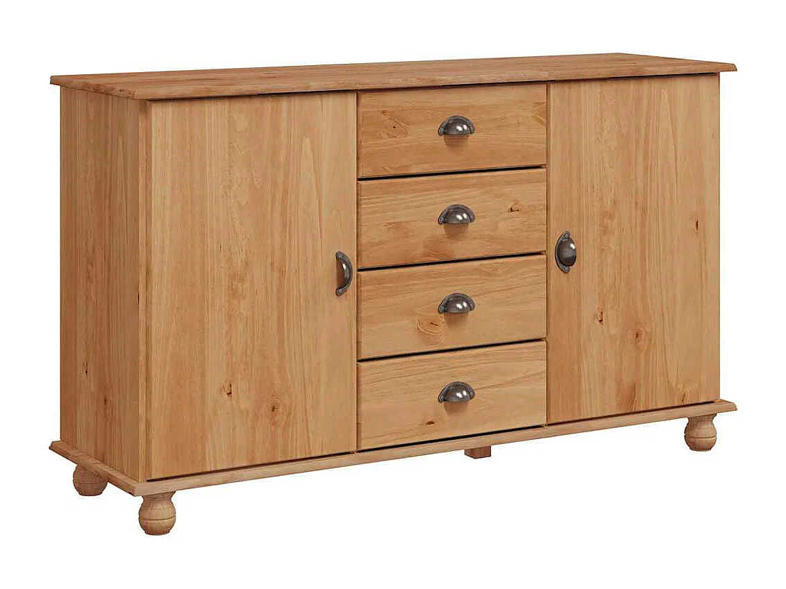 Vitrine 133,5x40x79 cm Bois de pin massif