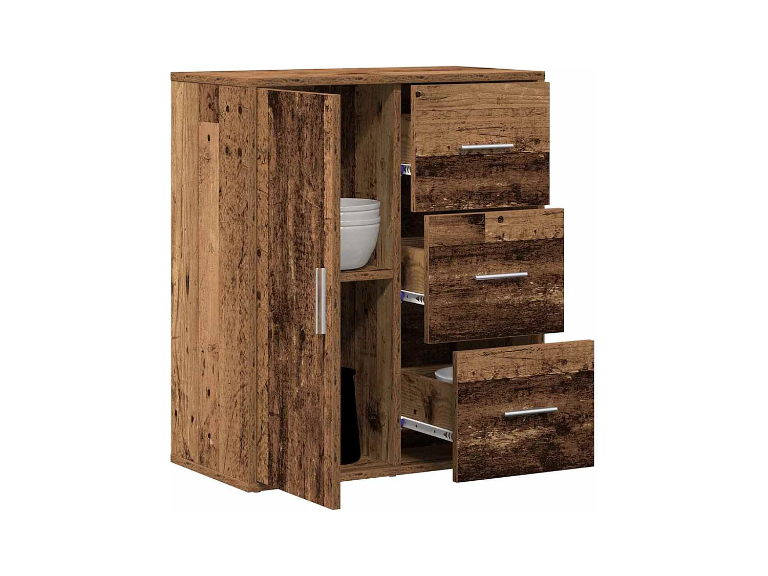 Buffet avec tiroir Vieux bois 60 x 31 x 70 cm Bois d'ingénierie