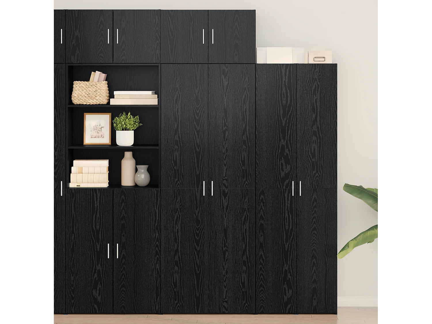 Armoire de rangement Chêne noir 70x42.5x225 cm Bois d'ingénierie