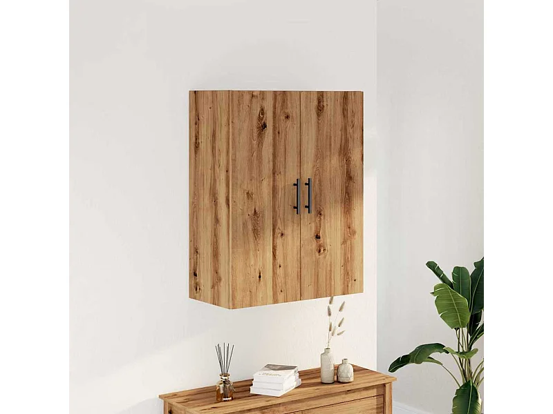 Handgemaakte eikenhouten wandkast 69,5x34x90 cm