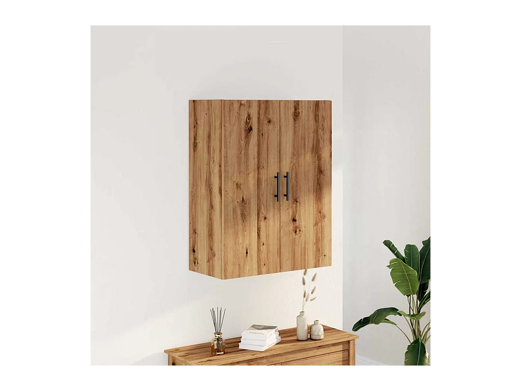 Handgemaakte eikenhouten wandkast 69,5x34x90 cm