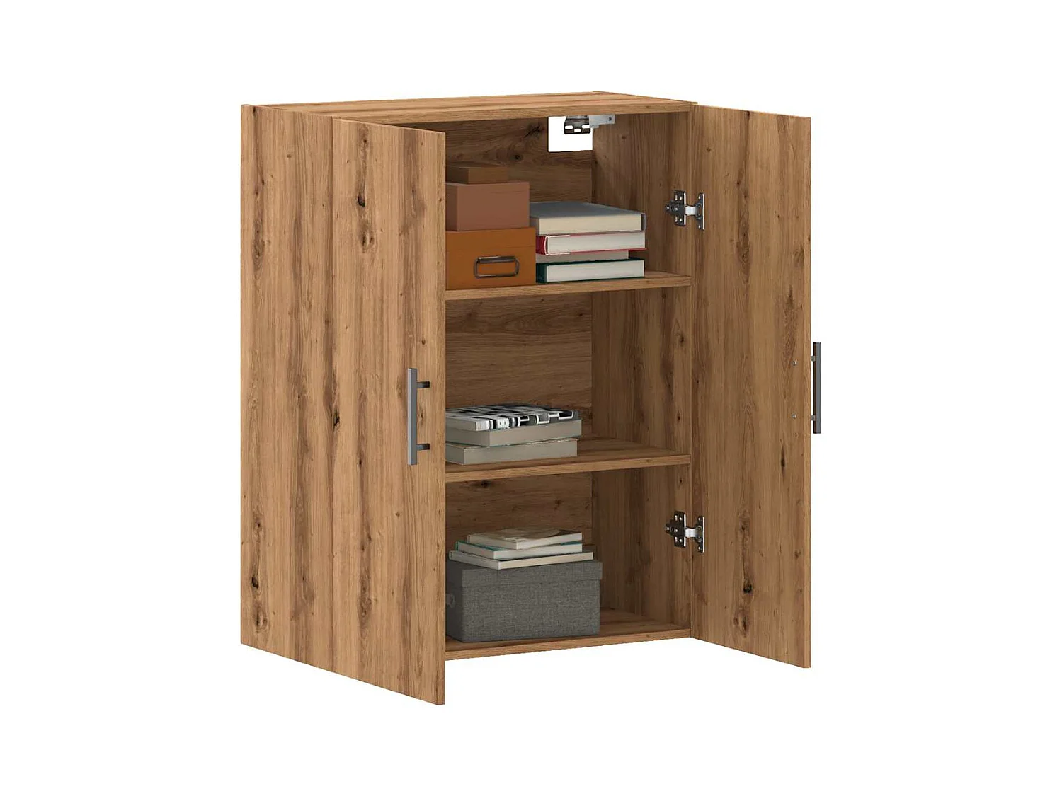 Handgemaakte eikenhouten wandkast 69,5x34x90 cm