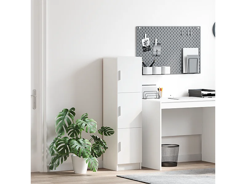 Wit dressoir, wit hout, MDF, middelgroot, rechthoekig, wit dressoir