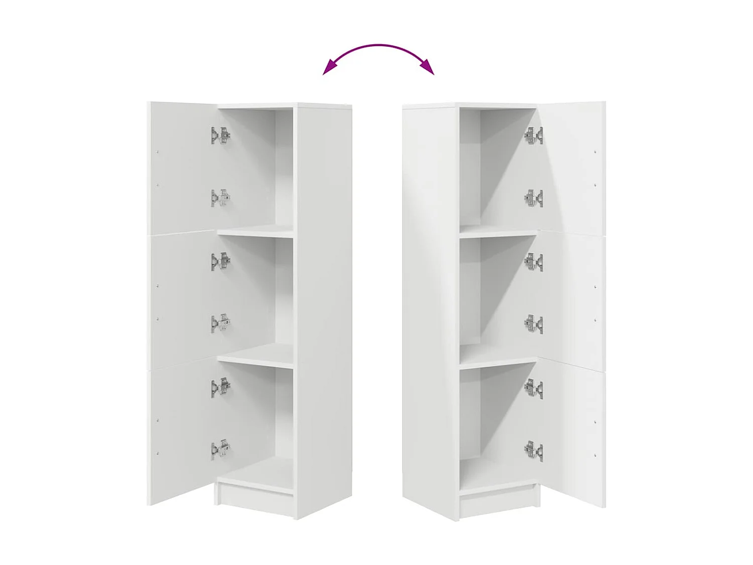 Buffet blanc Blanc Bois MDF Moyen Buffet blanc Rectangulaire