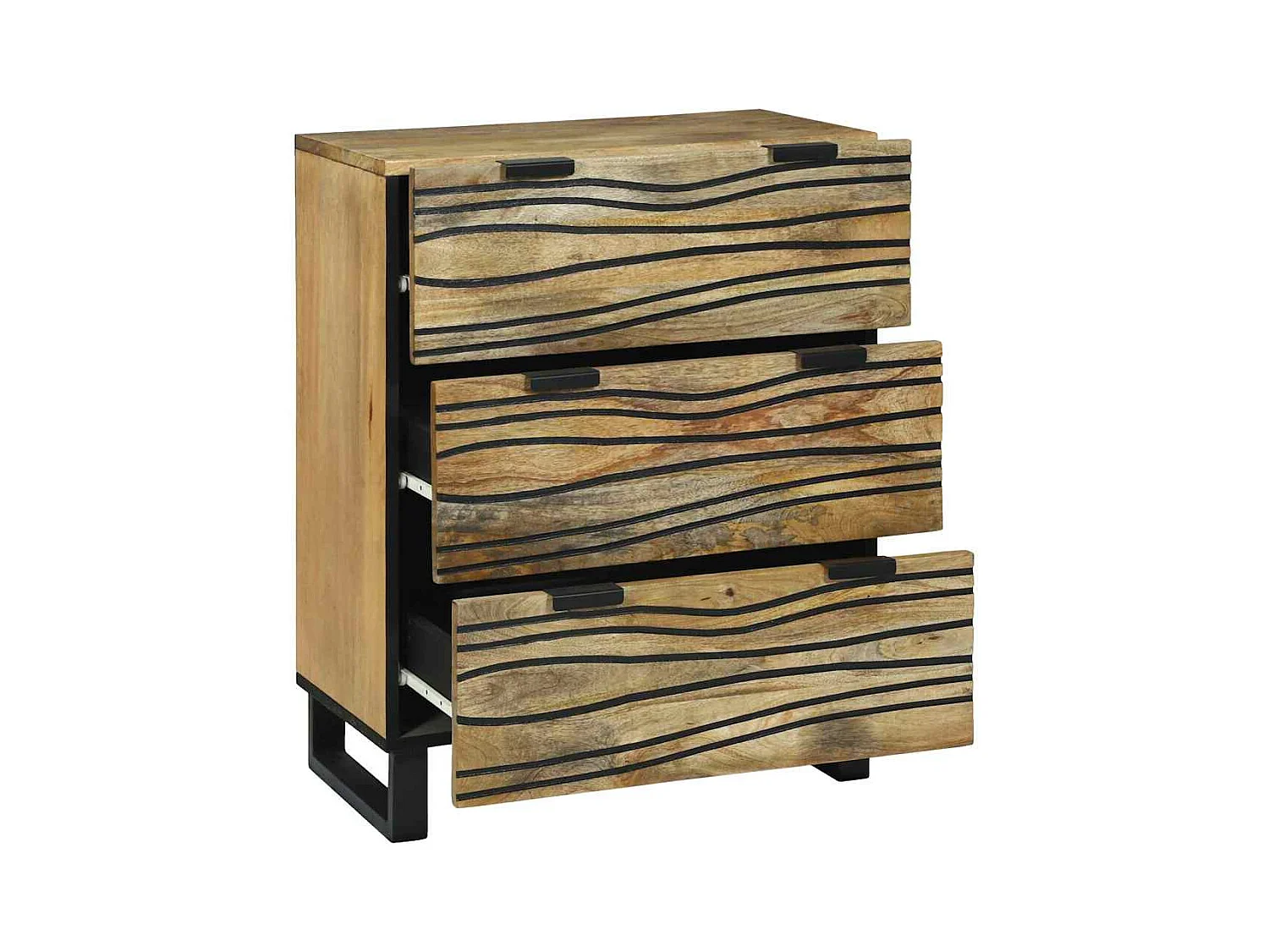 Vaisselier 60x33,5x75 cm en bois de manguier massif