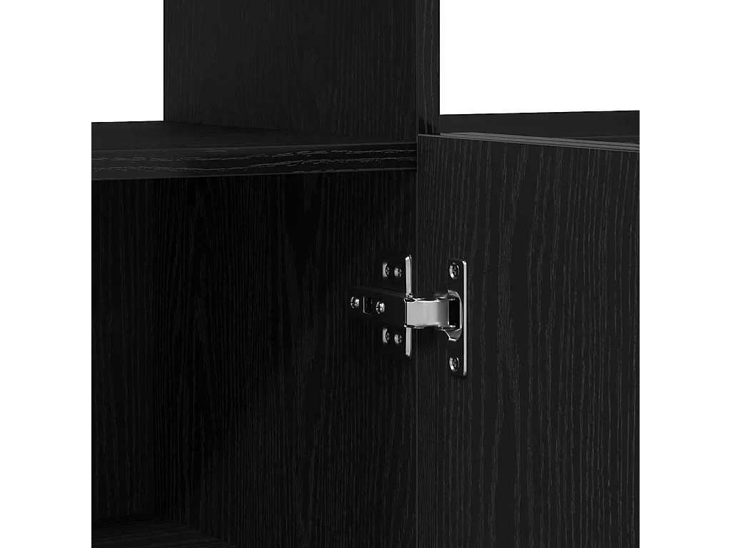 Buffet avec lumières LED, Chêne noir, 80x35x75 cm, Bois d'ingénierie