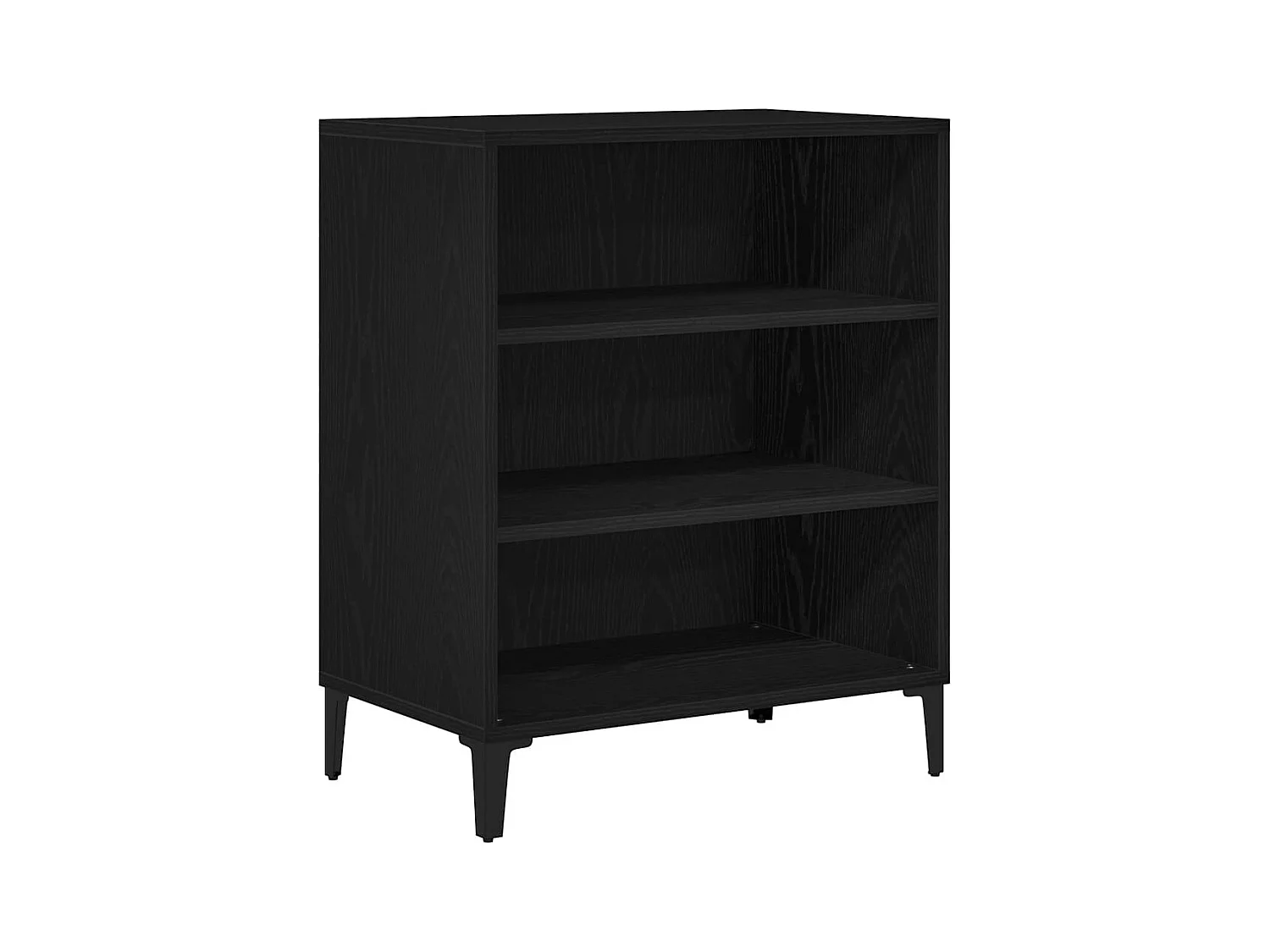 Buffet noir en chêne 57x35x70 cm en bois reconstitué