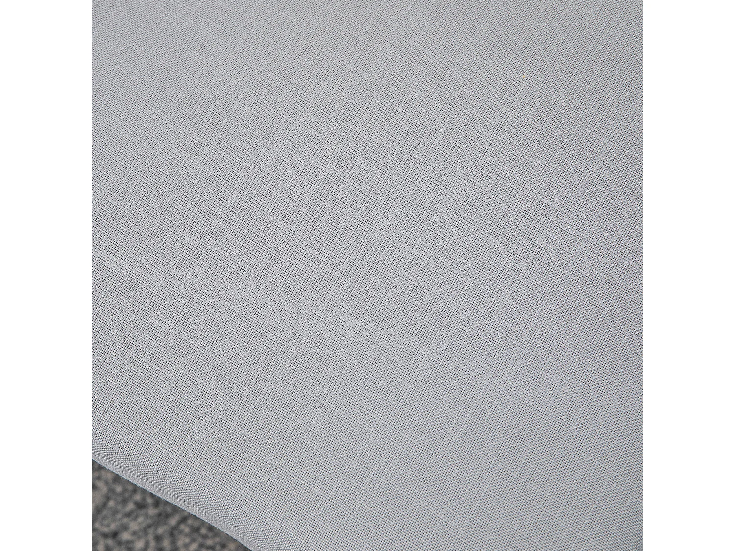 Tabouret de rangement avec pieds en bois, pouf rembourré, tissu polyester, gris (68x38x42 cm)