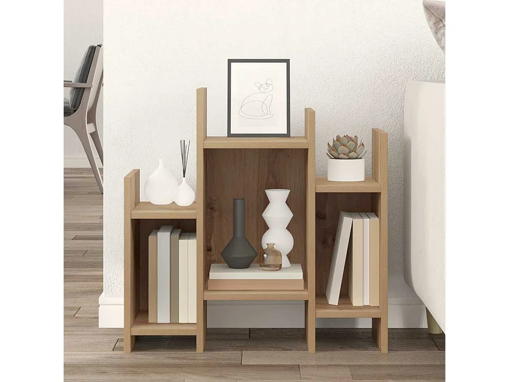 Credenza con ripiano, rovere lavorato a mano, 60 x 26 x 60 cm